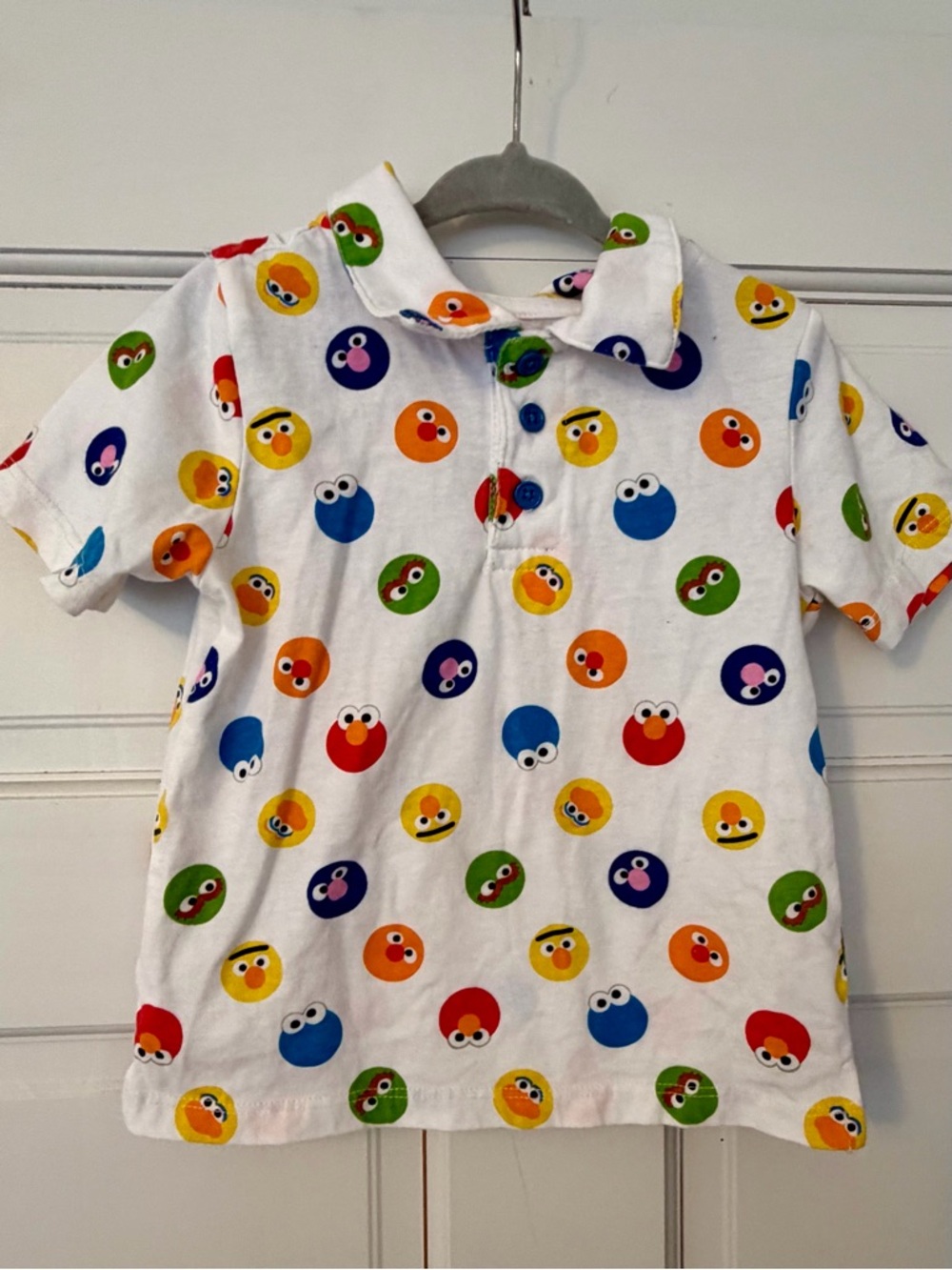 Isaac Mizrahi x Sesame Street Kids White Polo Shirt 3T